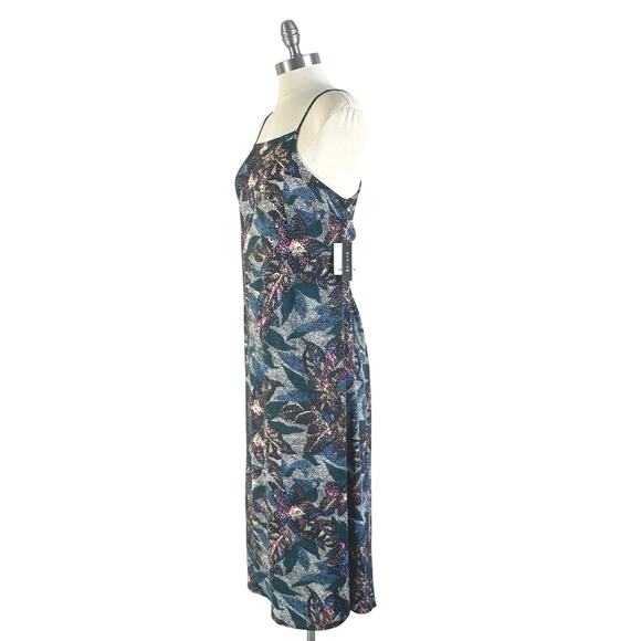 O’Neill Lexie Open Back Midi Dress Floral Print Square Neck Blue - Picture 4 of 10